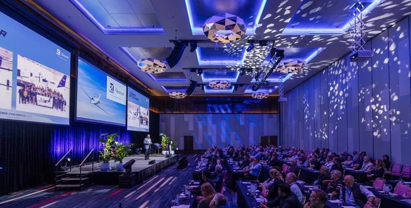 Professional corporate event setup